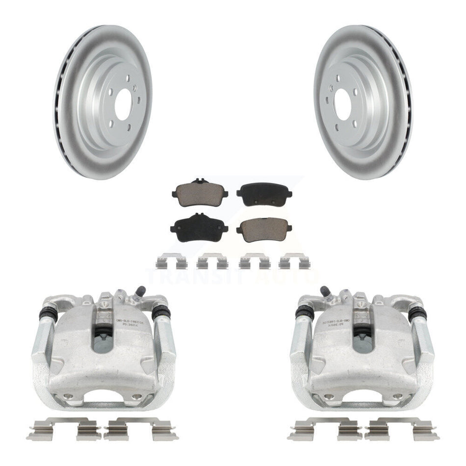 Rear Disc Brake Caliper Coated Rotors And Ceramic Pads Kit For 2014-2015 Mercedes-Benz ML350 With Sport Package KCG-100005C