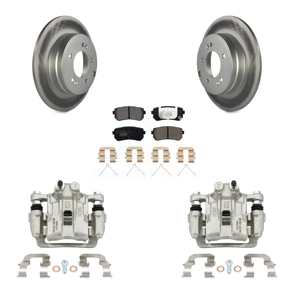 Rear Disc Brake Caliper Coated Rotors And Ceramic Pads Kit For Hyundai Sonata Kia Optima KCG-100008T