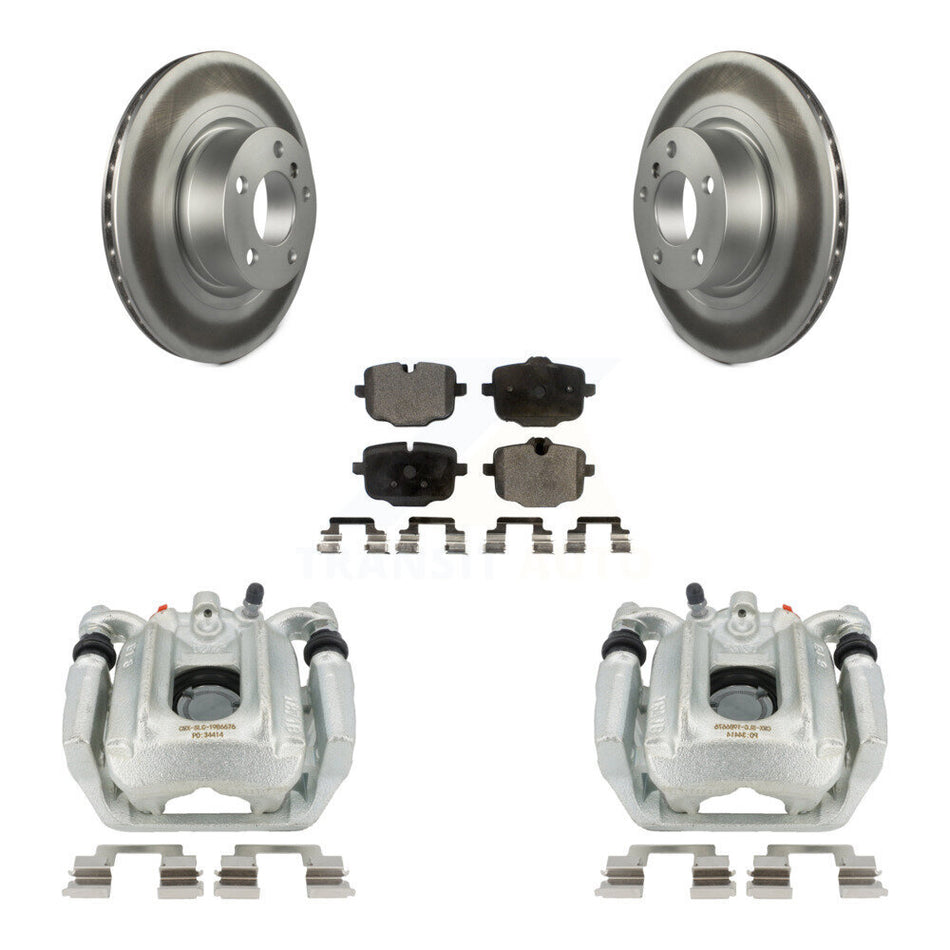 Rear Disc Brake Caliper Coated Rotors And Ceramic Pads Kit For 2012 BMW X3 From 10 11 KCG-100015T