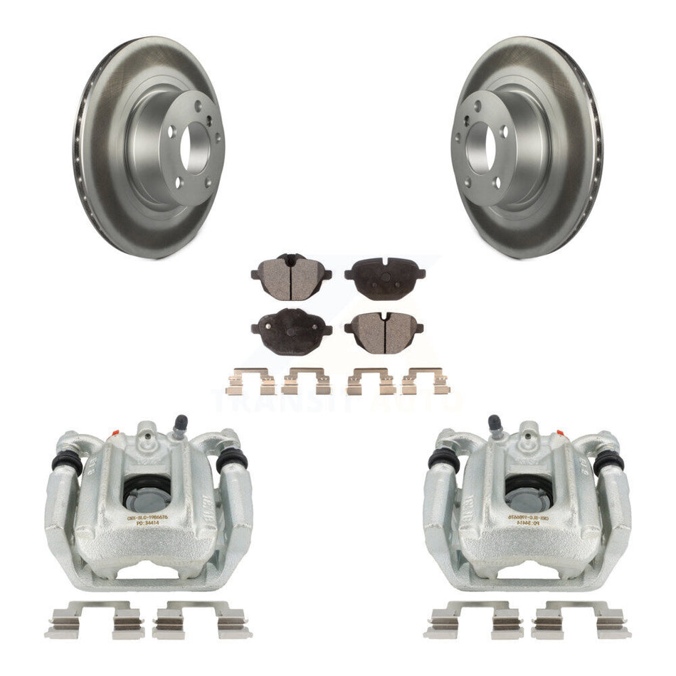 Rear Disc Brake Caliper Coated Rotors And Ceramic Pads Kit For BMW X3 X4 KCG-100016T