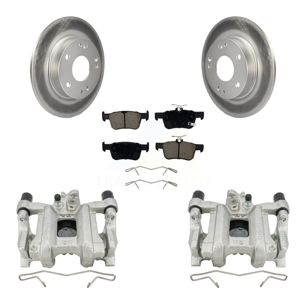 Rear Disc Brake Caliper Coated Rotors And Ceramic Pads Kit For Honda Civic Insight KCG-100025C