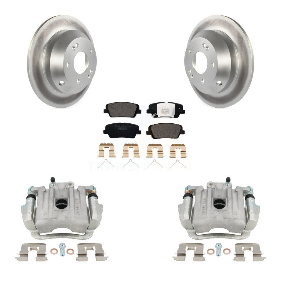 Rear Brake Caliper Coat Rotors Ceramic Pad Kit For Kia Sorento With Red Painted Calipers KCG-100028T