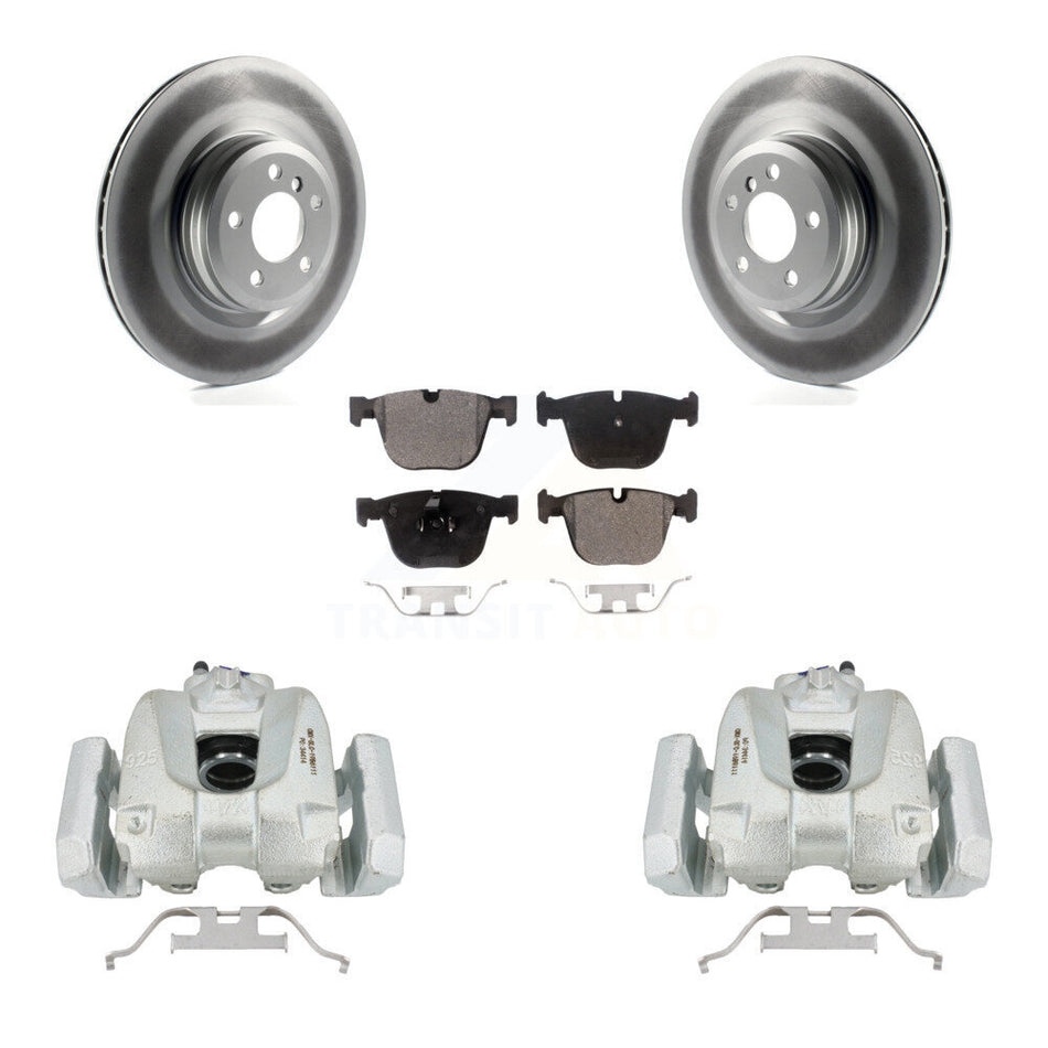 Rear Disc Brake Caliper Coated Rotors And Semi-Metallic Pads Kit For BMW 750Li xDrive 750i 550i GT Alpina B7 760Li B7L KCG-100032P