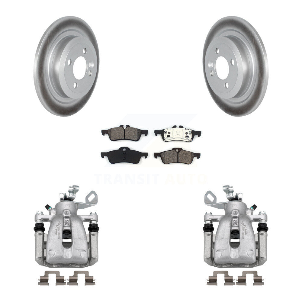 Rear Brake Caliper Coat Rotor And Semi-Metallic Pad Kit For 2007 Mini Cooper Convertible KCG-100032S