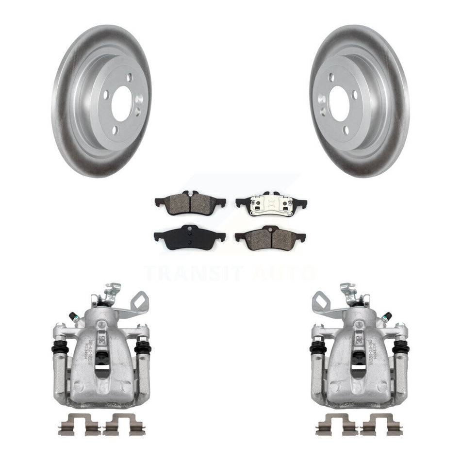 Rear Brake Caliper Coat Rotor And Semi-Metallic Pad Kit For 2007 Mini Cooper Convertible KCG-100032S