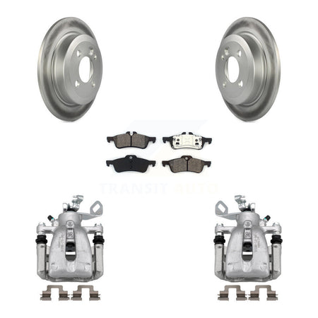 Rear Brake Caliper Coat Rotor And Semi-Metallic Pad Kit For 2007 Mini Cooper Convertible KCG-100033S