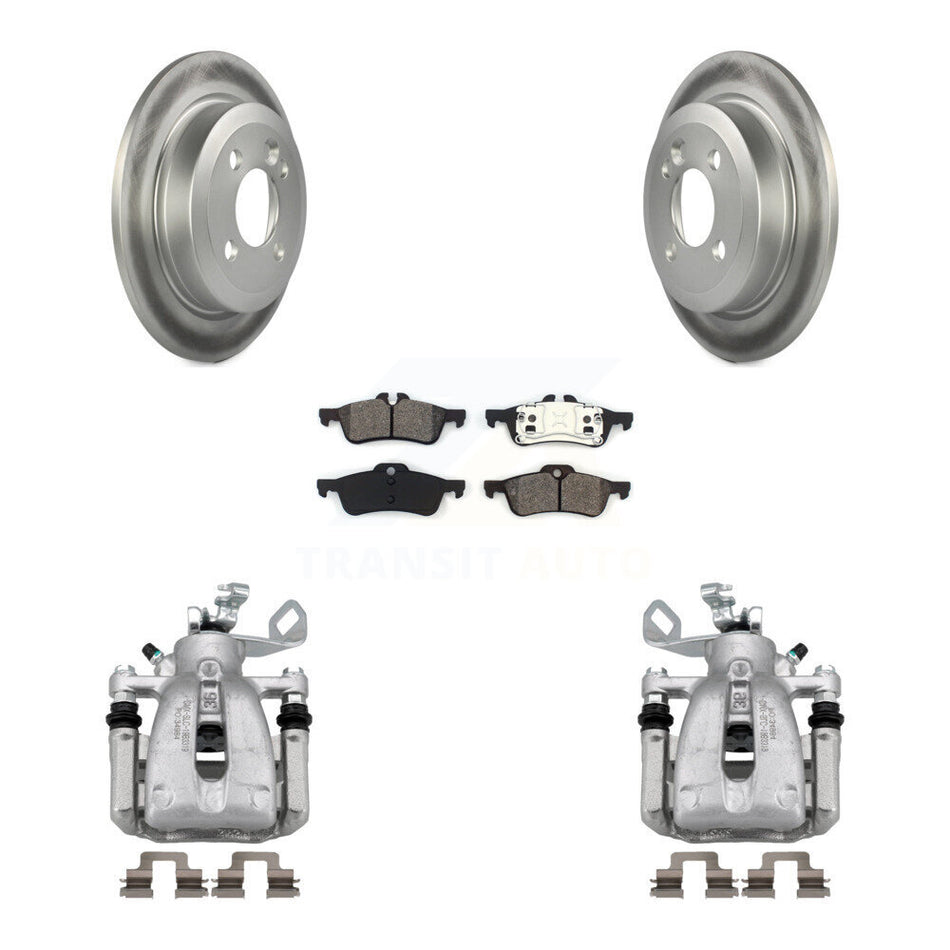 Rear Brake Caliper Coat Rotor And Semi-Metallic Pad Kit For 2007 Mini Cooper Convertible KCG-100033S