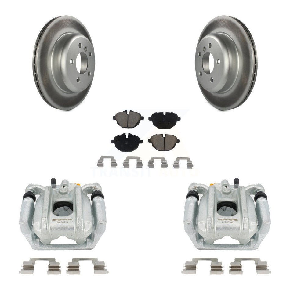 Rear Disc Brake Caliper Coated Rotors And Ceramic Pads Kit For BMW 528i 535i xDrive 535d ActiveHybrid 5 KCG-100035C