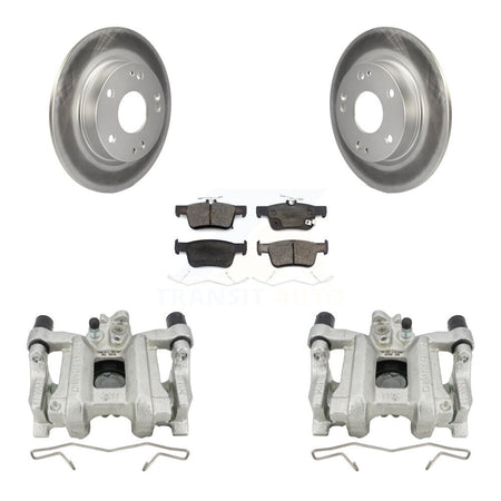 Rear Disc Brake Caliper Coated Rotors And Ceramic Pads Kit For Honda Civic Insight KCG-100035T