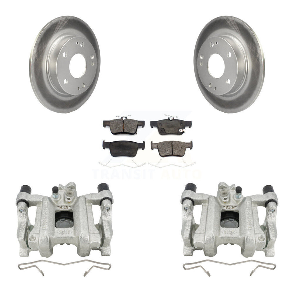 Rear Disc Brake Caliper Coated Rotors And Ceramic Pads Kit For Honda Civic Insight KCG-100035T