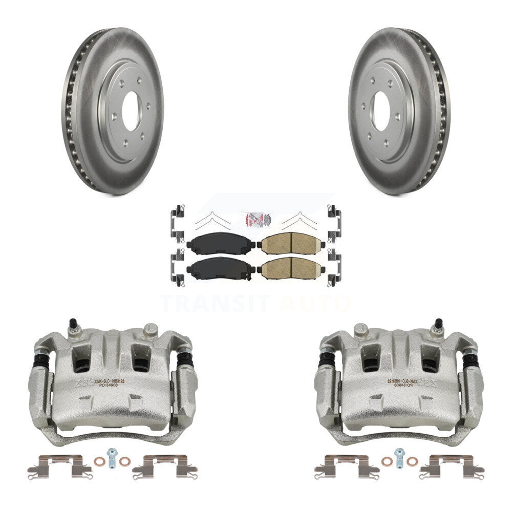 Front Disc Brake Caliper Coat Rotor & Ceramic Pad Kit For Nissan Frontier Suzuki Equator KCG-100037N