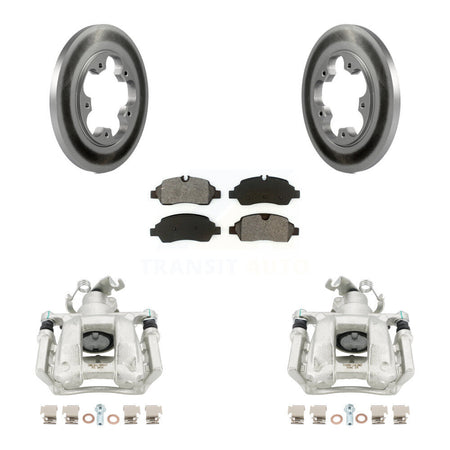Rear Brake Caliper Coat Rotors Semi-Metallic Pad Kit For Ford Transit-250 Transit-150 HD KCG-100037S