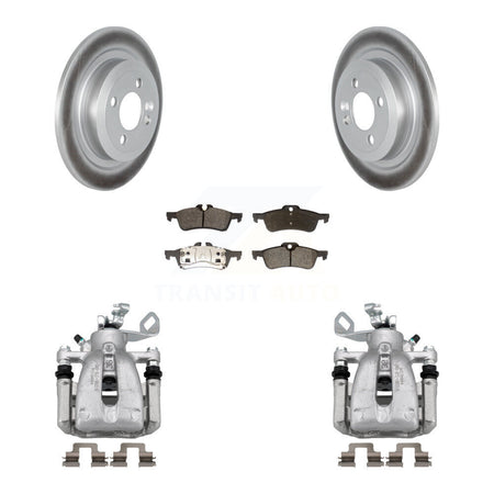 Rear Brake Caliper Coat Rotor And Semi-Metallic Pad Kit For 2007 Mini Cooper Convertible KCG-100040P
