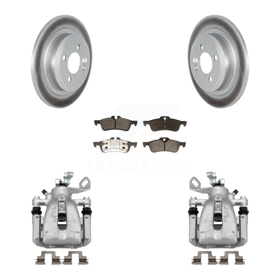 Rear Brake Caliper Coat Rotor And Semi-Metallic Pad Kit For 2007 Mini Cooper Convertible KCG-100040P