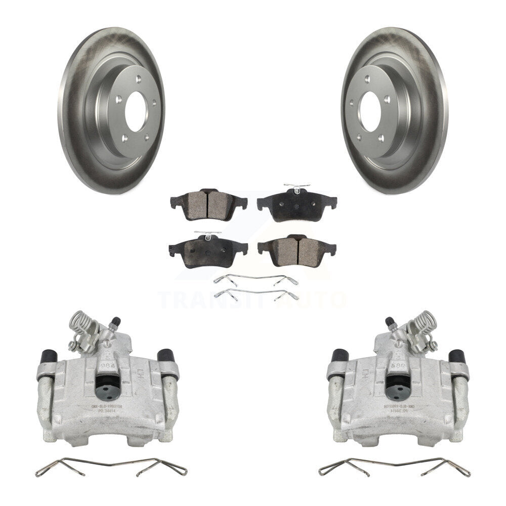 Rear Disc Brake Caliper Coated Rotors And Ceramic Pads Kit For Mazda 5 KCG-100040T by Transit Auto