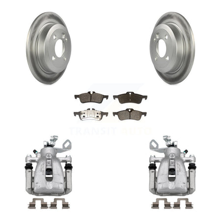 Rear Brake Caliper Coat Rotor And Semi-Metallic Pad Kit For 2007 Mini Cooper Convertible KCG-100041P