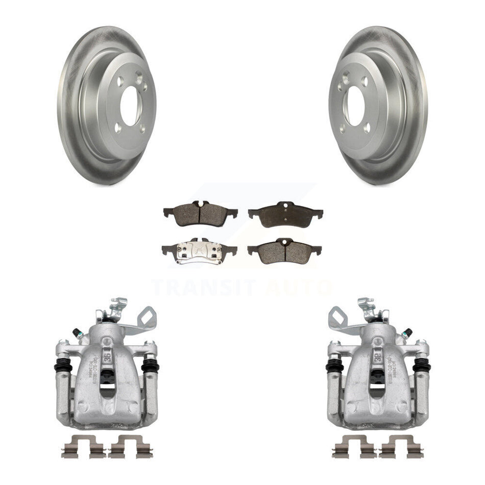 Rear Brake Caliper Coat Rotor And Semi-Metallic Pad Kit For 2007 Mini Cooper Convertible KCG-100041P