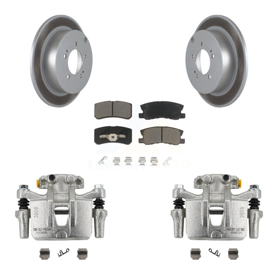 Rear Disc Brake Caliper Coated Rotor And Ceramic Pad Kit For Mitsubishi Lancer Outlander KCG-100047C