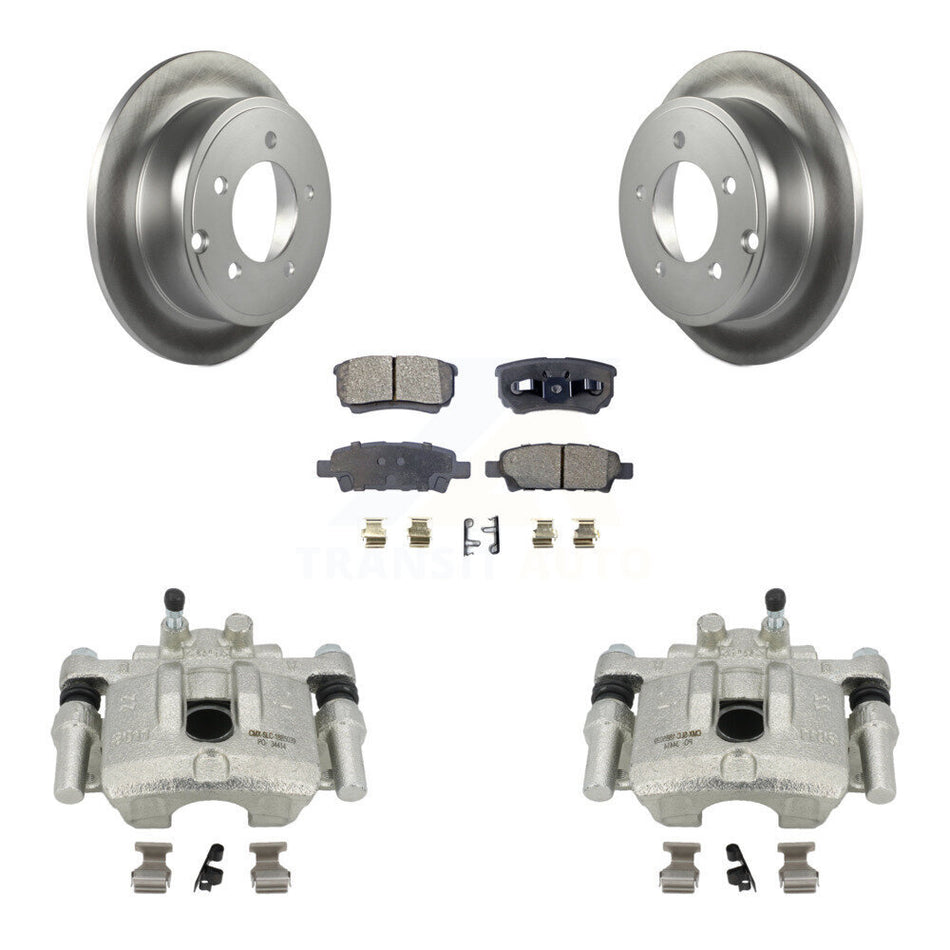Rear Disc Brake Caliper Coated Rotors And Semi-Metallic Pads Kit For Jeep Dodge Patriot Chrysler Compass Avenger 200 Caliber Sebring Mitsubishi Lancer KCG-100047P