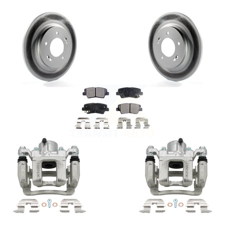 Rear Brake Caliper Coat Rotor Ceramic Pad Kit For Kia Optima With Electric Parking KCG-100051T