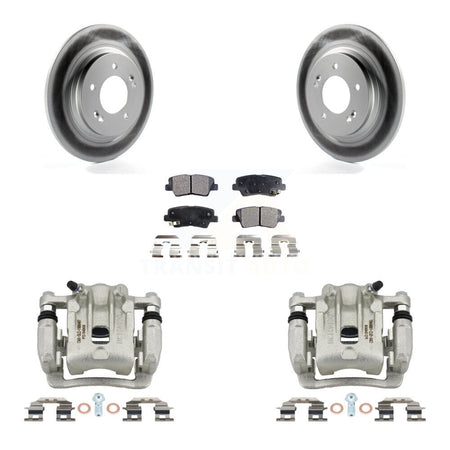 Rear Brake Caliper Coat Rotor Ceramic Pad Kit For Kia Optima With Electric Parking KCG-100052T