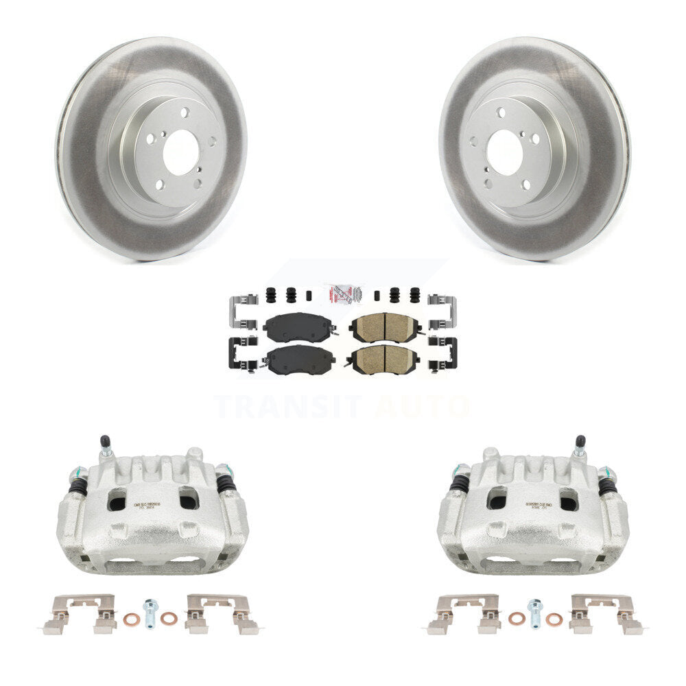 Front Brake Caliper Coat Rotors Ceramic Pad Kit For Subaru Forester Impreza XV Crosstrek KCG-100054N