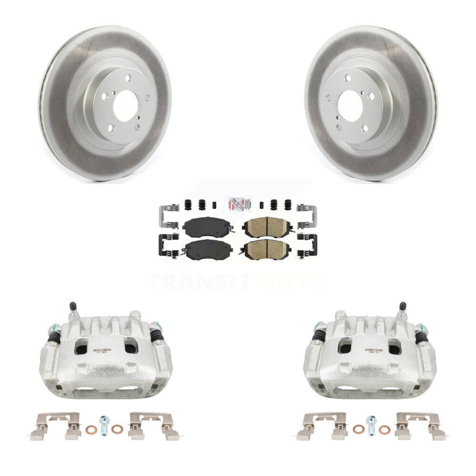 Front Brake Caliper Coat Rotors Ceramic Pad Kit For Subaru Forester Impreza XV Crosstrek KCG-100054N