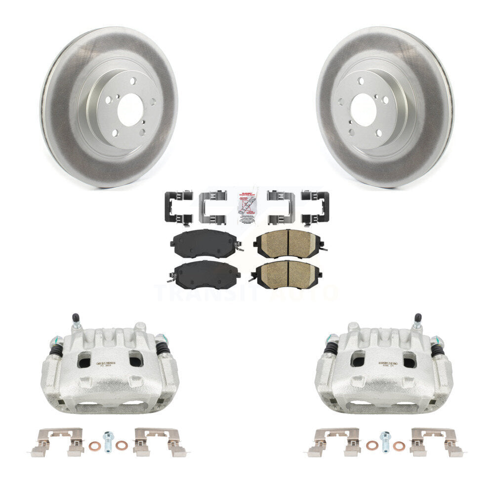 Front Brake Caliper Coat Rotors Ceramic Pad Kit For Subaru Forester Impreza XV Crosstrek KCG-100055N