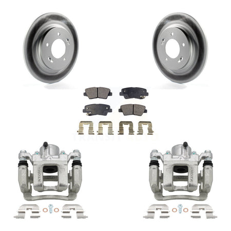 Rear Disc Brake Caliper Coated Rotors And Ceramic Pads Kit For Hyundai Sonata KCG-100055T