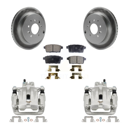Rear Disc Brake Caliper Coat Rotors Ceramic Pad Kit For Ford Edge Mazda CX-7 Lincoln MKX KCG-100059T