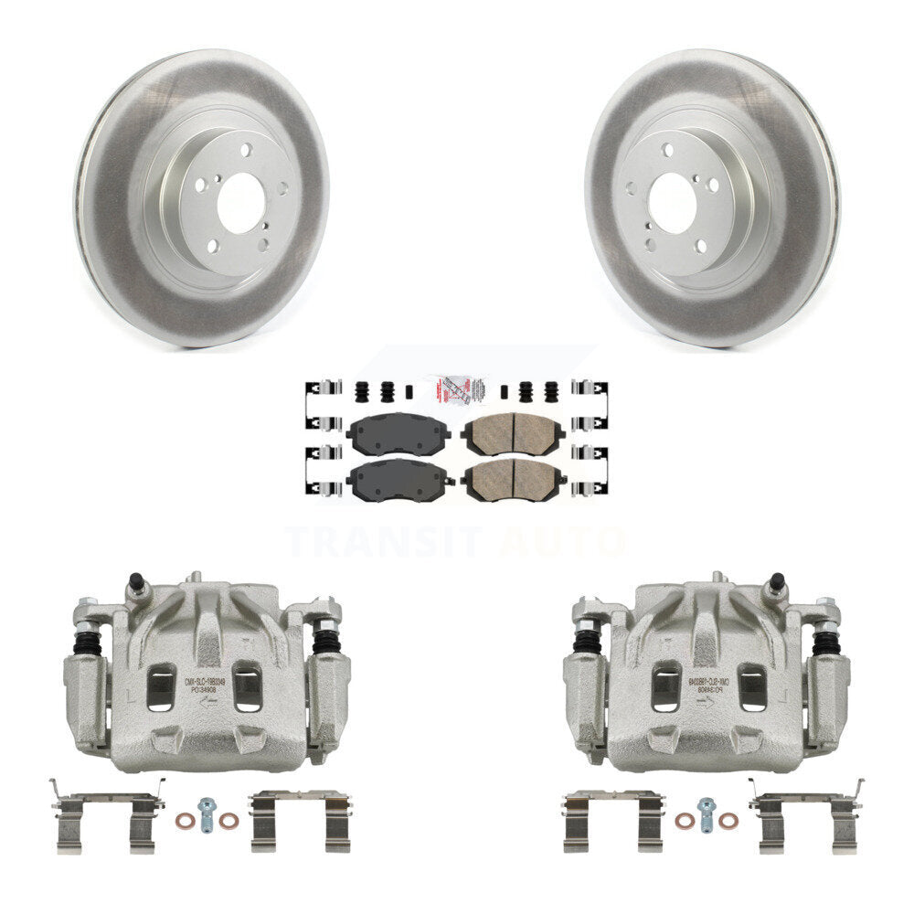 Front Brake Caliper Coat Rotors Ceramic Pad Kit For Subaru Legacy 2.5L with Turbocharged KCG-100060N
