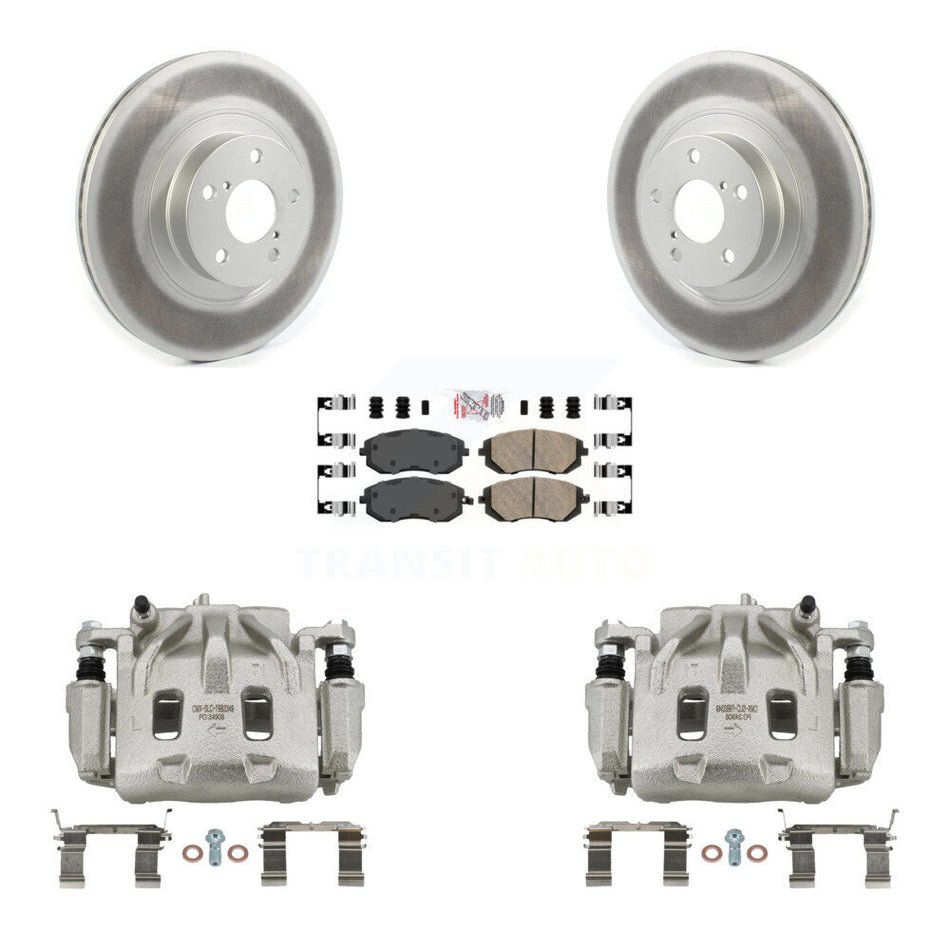 Front Brake Caliper Coat Rotors Ceramic Pad Kit For Subaru Legacy 2.5L with Turbocharged KCG-100060N