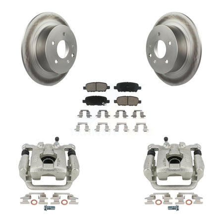 Rear Disc Brake Caliper Coated Rotors And Ceramic Pads Kit For Nissan Altima Maxima KCG-100062C by Transit Auto