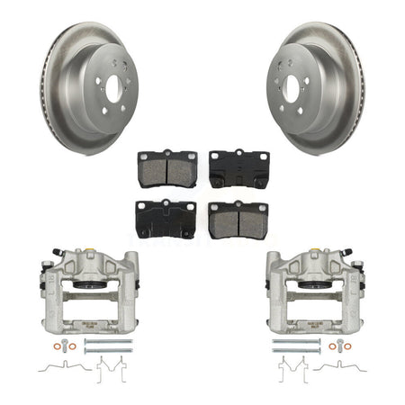 Rear Disc Brake Caliper Coated Rotors And Semi-Metallic Pads Kit For Lexus IS250 GS300 KCG-100062S