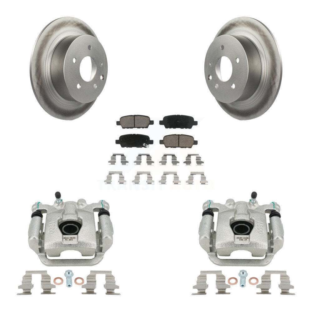 Rear Disc Brake Caliper Coated Rotors And Ceramic Pads Kit For Nissan Sentra Juke KCG-100063C