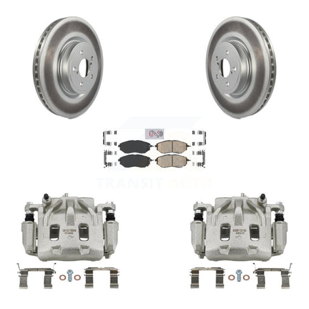 Front Disc Brake Caliper Coat Rotor & Ceramic Pad Kit For Subaru Forester Outback Legacy KCG-100063N