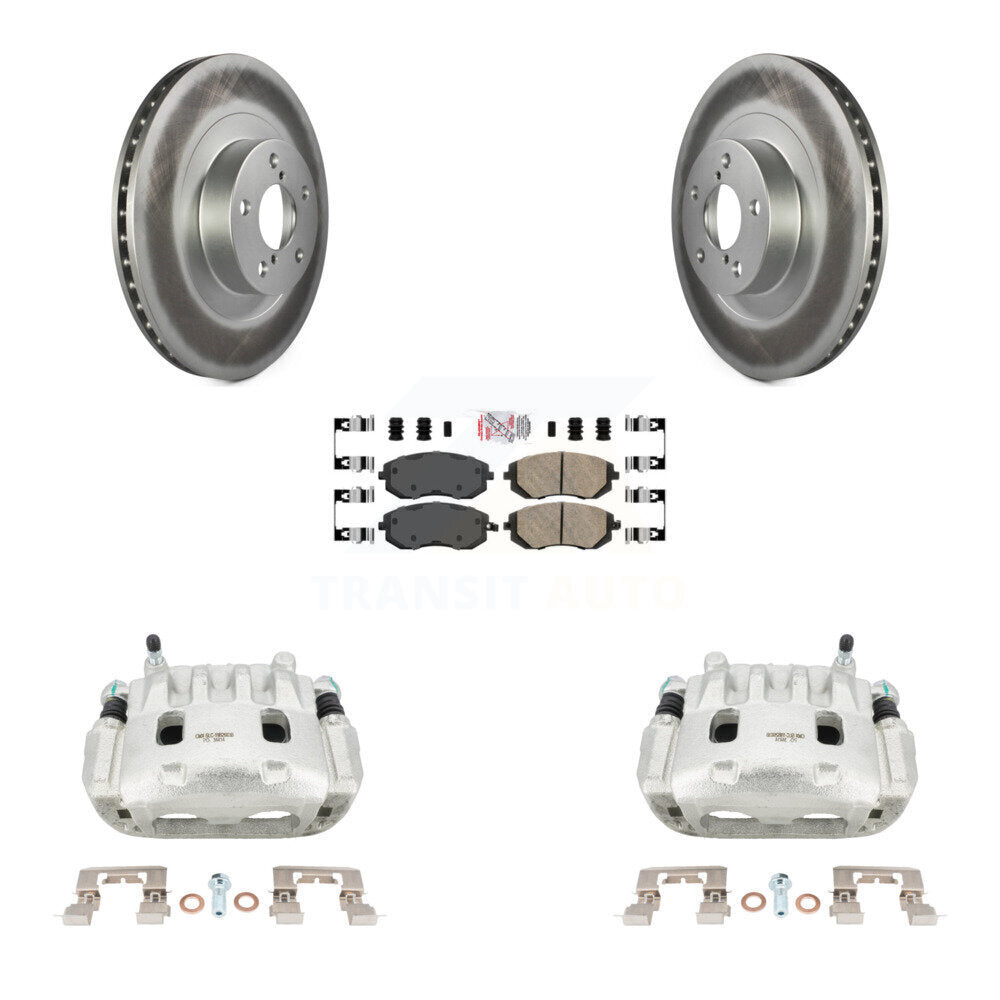 Front Brake Caliper Coat Rotors Ceramic Pad Kit For Subaru Forester Impreza Outback Baja KCG-100064N