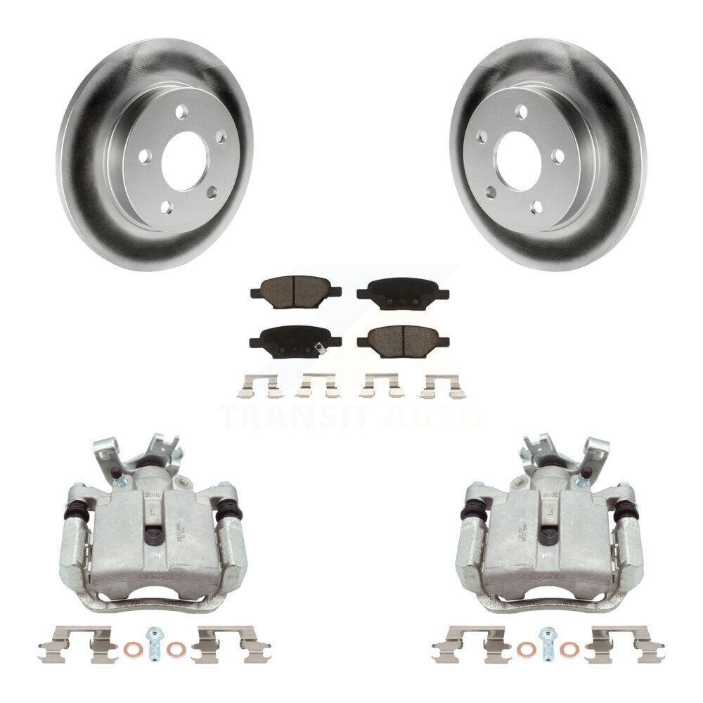 Rear Brake Caliper Coat Rotors Ceramic Pad Kit For Chevrolet Malibu Pontiac Cobalt G5 G6 KCG-100065C