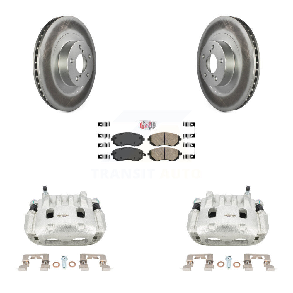 Front Brake Caliper Coat Rotors Ceramic Pad Kit For Subaru Forester Impreza Outback Baja KCG-100065N