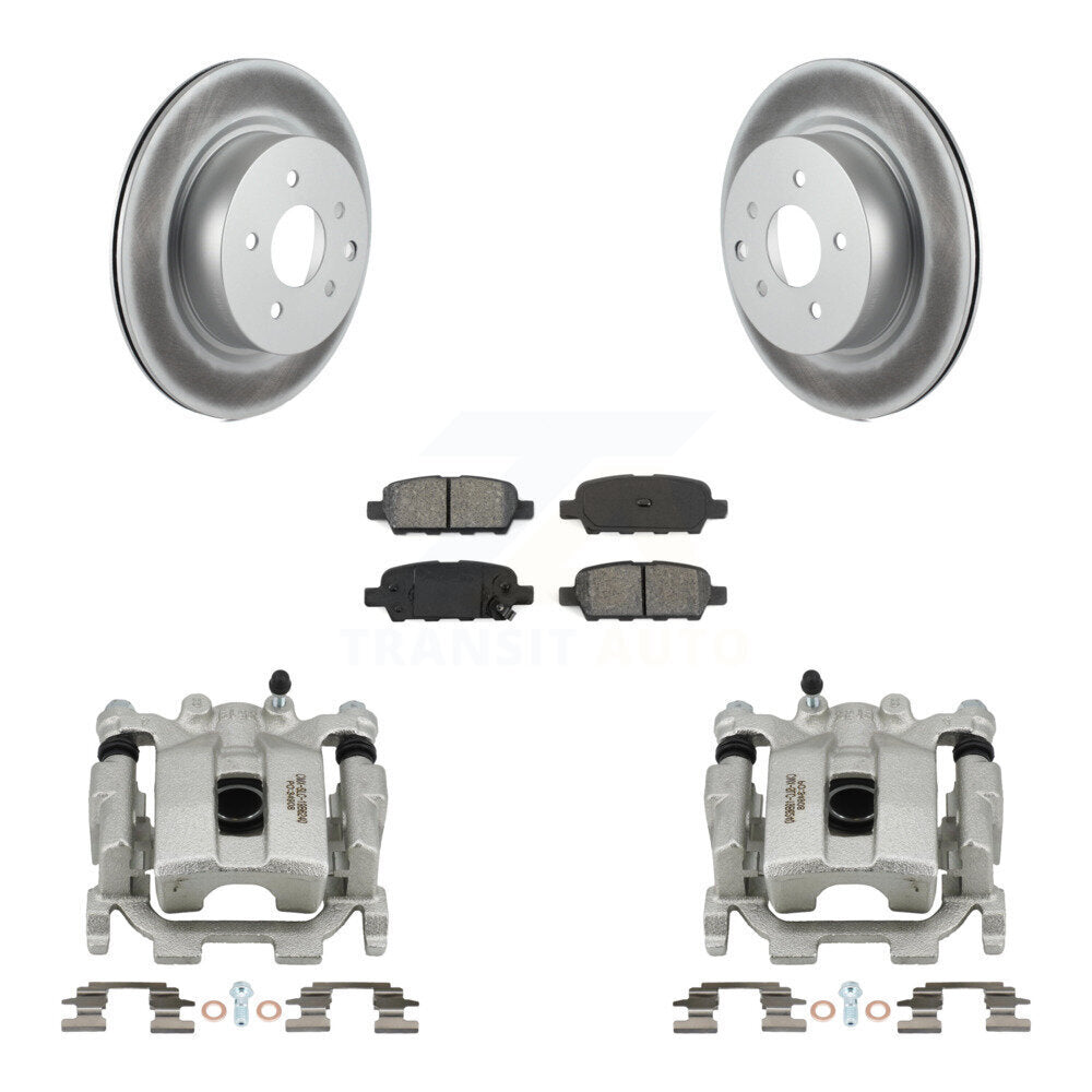 Rear Disc Brake Caliper Coated Rotors And Semi-Metallic Pads Kit For Nissan Maxima KCG-100066S