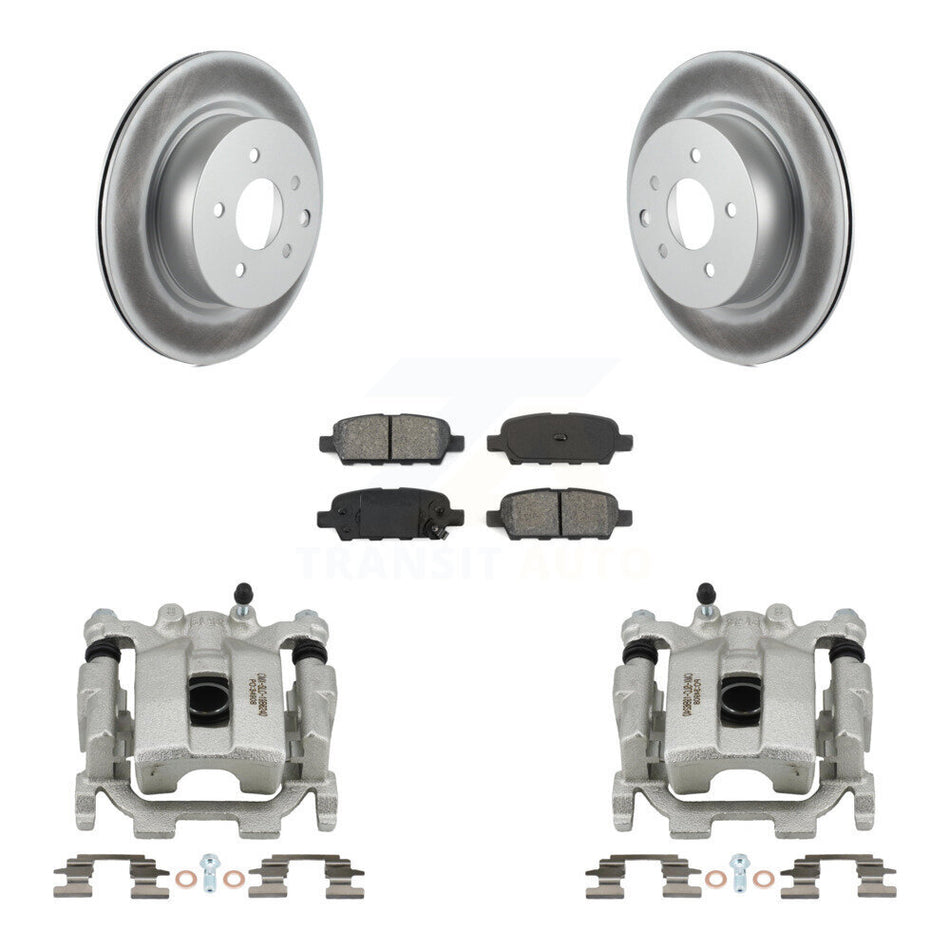 Rear Disc Brake Caliper Coated Rotors And Semi-Metallic Pads Kit For Nissan Maxima KCG-100066S