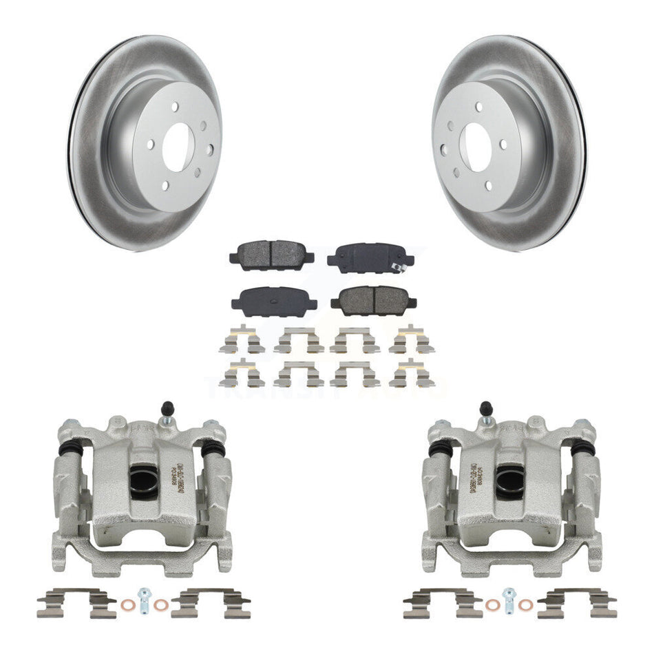 Rear Disc Brake Caliper Coated Rotors And Semi-Metallic Pads Kit For Nissan Maxima KCG-100066S