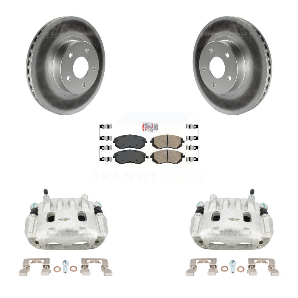 Front Disc Brake Caliper Coated Rotors And Ceramic Pads Kit For Subaru Legacy KCG-100067N