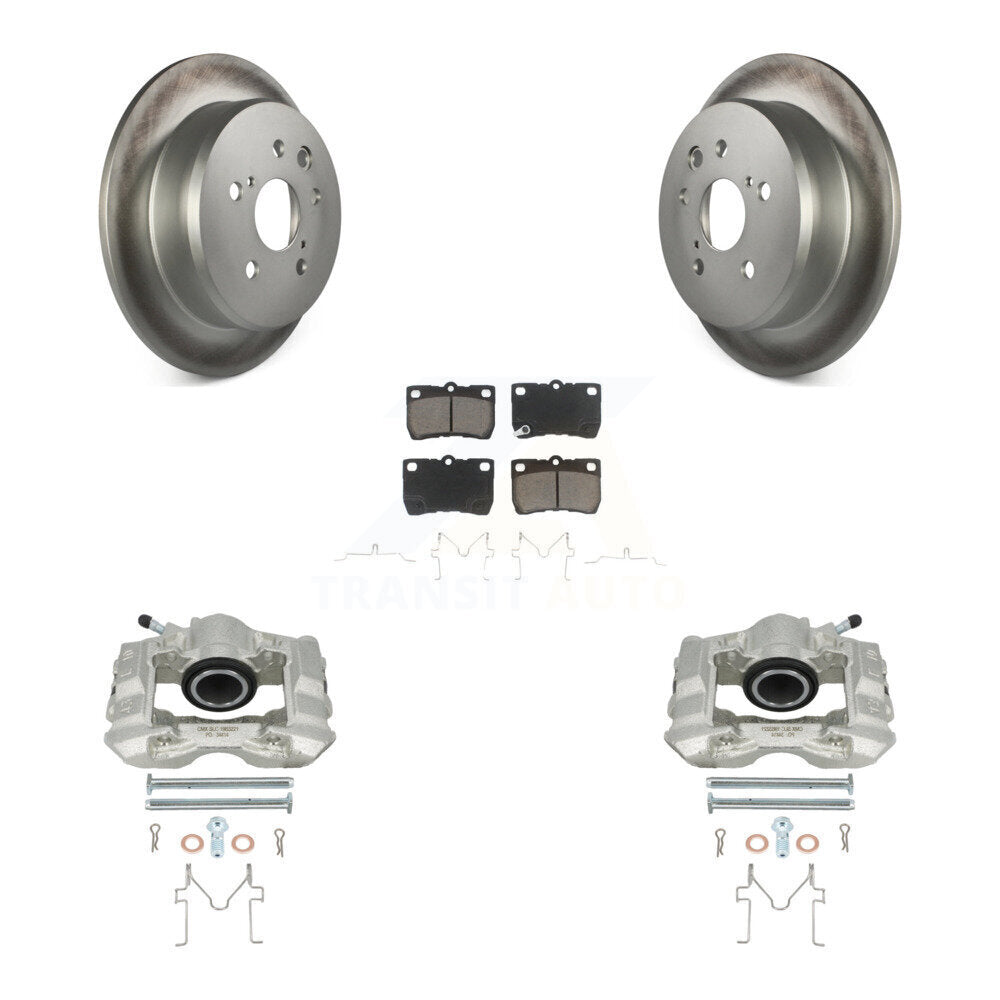 Rear Disc Brake Caliper Coated Rotors And Ceramic Pads Kit For Lexus IS250 KCG-100068C by Transit Auto