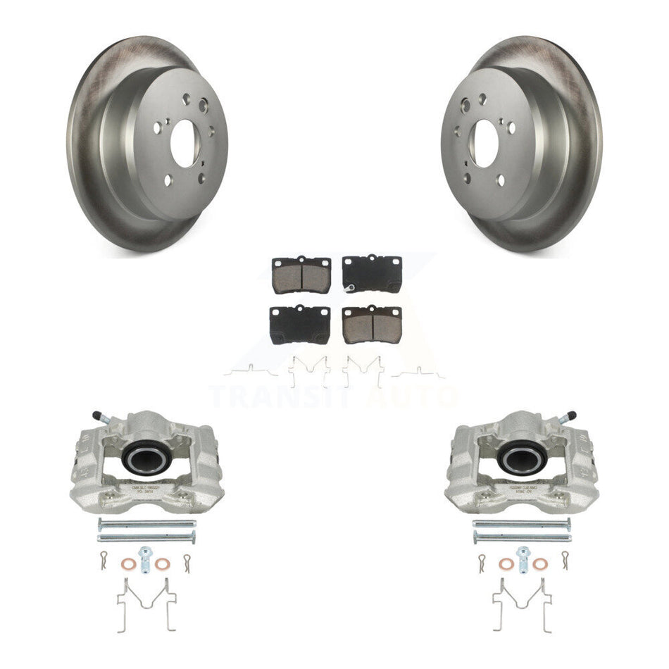Rear Disc Brake Caliper Coated Rotors And Ceramic Pads Kit For Lexus IS250 KCG-100068C