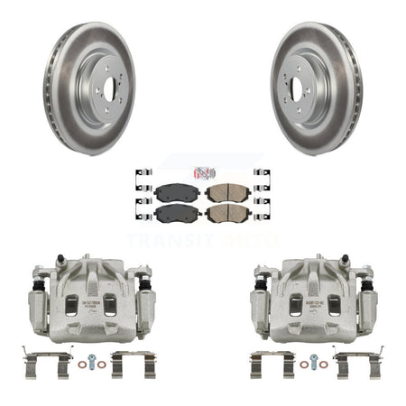 Front Disc Brake Caliper Coated Rotors And Ceramic Pads Kit For Subaru Legacy KCG-100069N
