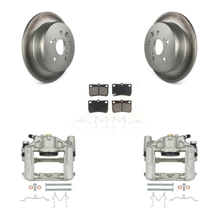 Rear Brake Caliper Coat Rotor Ceramic Pad Kit For Lexus IS250 Base With Sport Suspension KCG-100070C