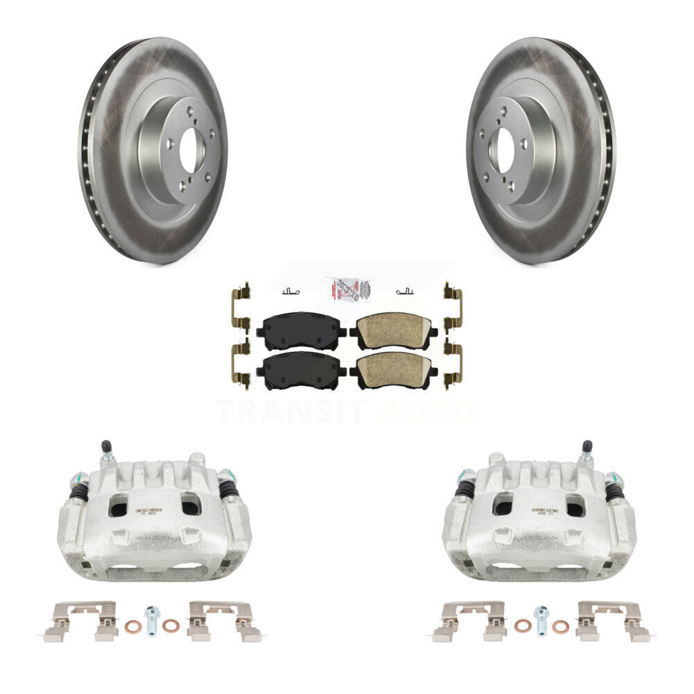 Front Disc Brake Caliper Coat Rotor Ceramic Pad Kit For 2003 Subaru Impreza WRX To 06 02 KCG-100071N