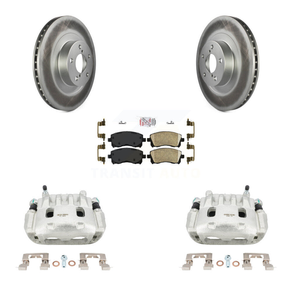 Front Disc Brake Caliper Coat Rotor Ceramic Pad Kit For 2003 Subaru Impreza WRX To 06 02 KCG-100071N