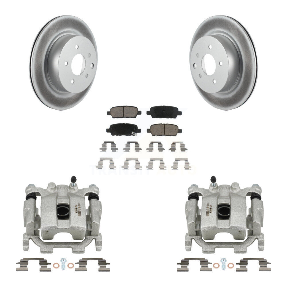 Rear Disc Brake Caliper Coated Rotors And Ceramic Pads Kit For Nissan Maxima KCG-100073C